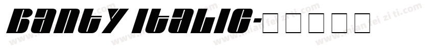 Banty Italic字体转换